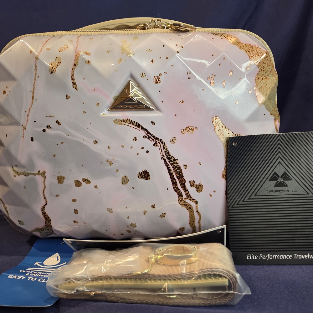 TriForce Pink and Gold Travel Bag